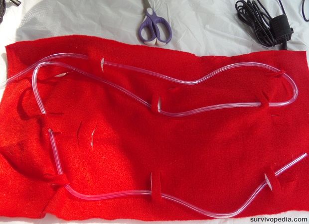 weave tubing through fabric