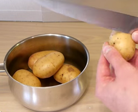 skin potatoes