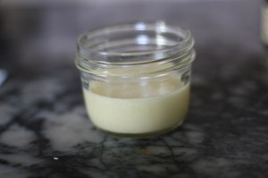 Small glass jar with homemade deodorant