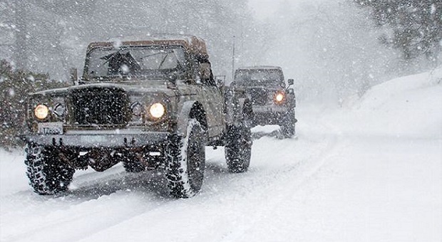 Bug out vehicles in blizzard