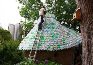 Recycle 7000 Plastic Bottles into a Colorful Shingled Roof