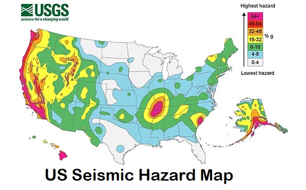 US Seismic Hazard Map