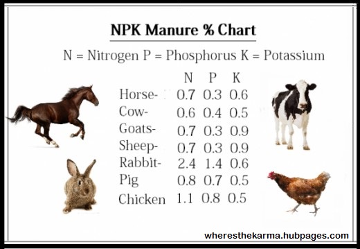 Small Manure Chart