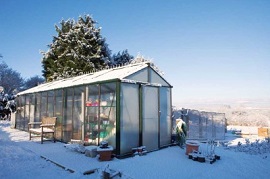 Greenhouse in winter