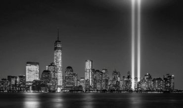 Ground zero lights at night