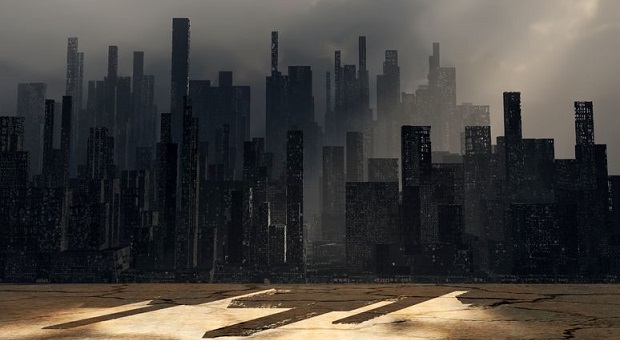 Post apocalyptical urban landscape