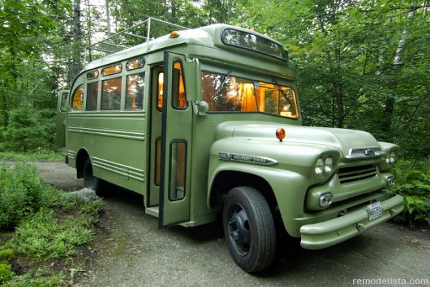 A Funky Makeover for a Maine Bus