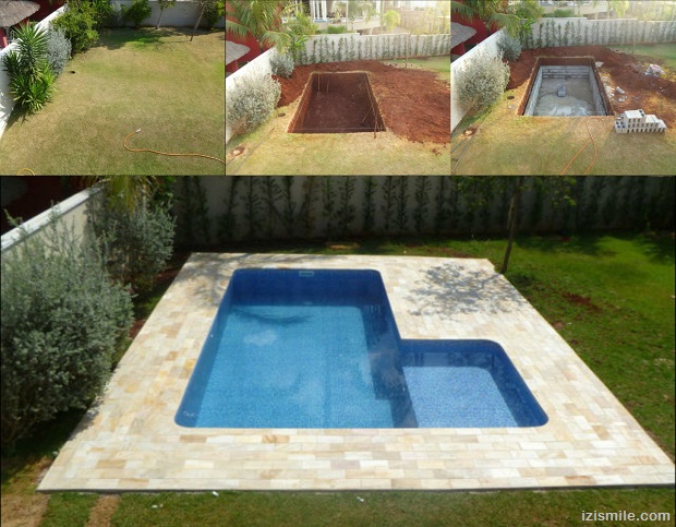 Cinder Block Swimming Pool