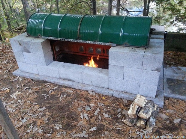 Cinder Block BBQ Rotisserie Pit