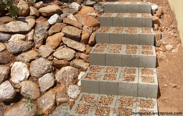 Cinder Block Stairs