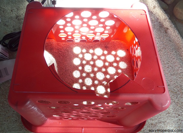 cut hole in basket