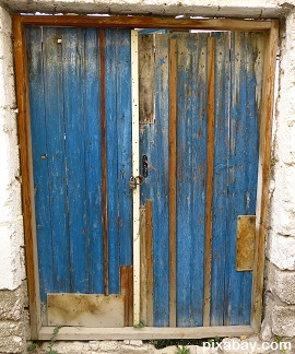 old wood door