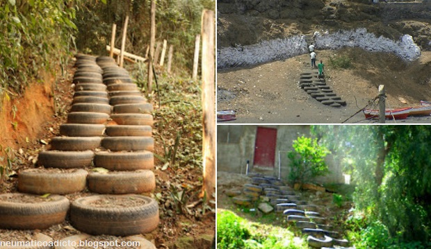 Tire stairs