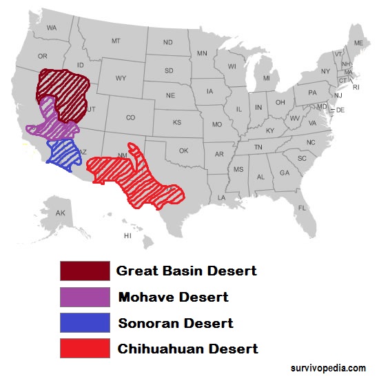 USA desert map