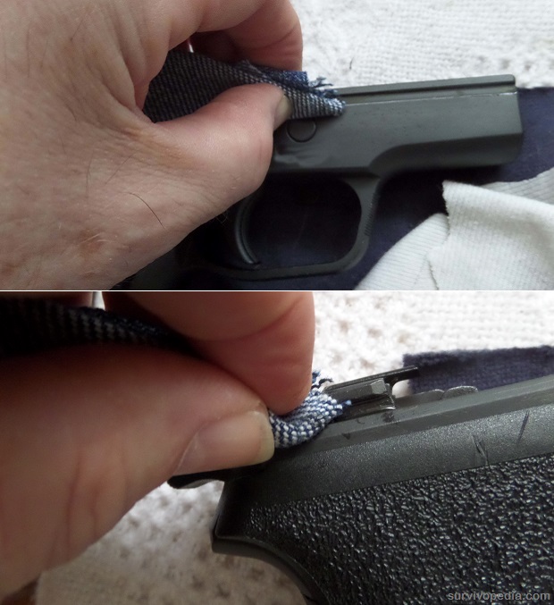 use a rag with gun cleaner