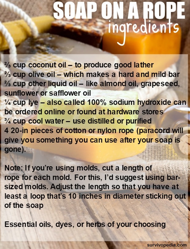 Soap on a rope ingredients