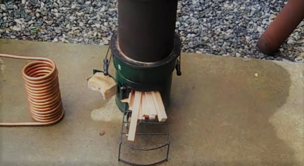 Building a Wood Furnace from a Hot Water Heater 